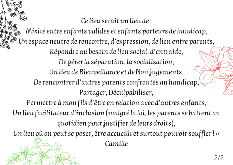 Explique que tous les enfants sont les bienvenues handicapés ou non.